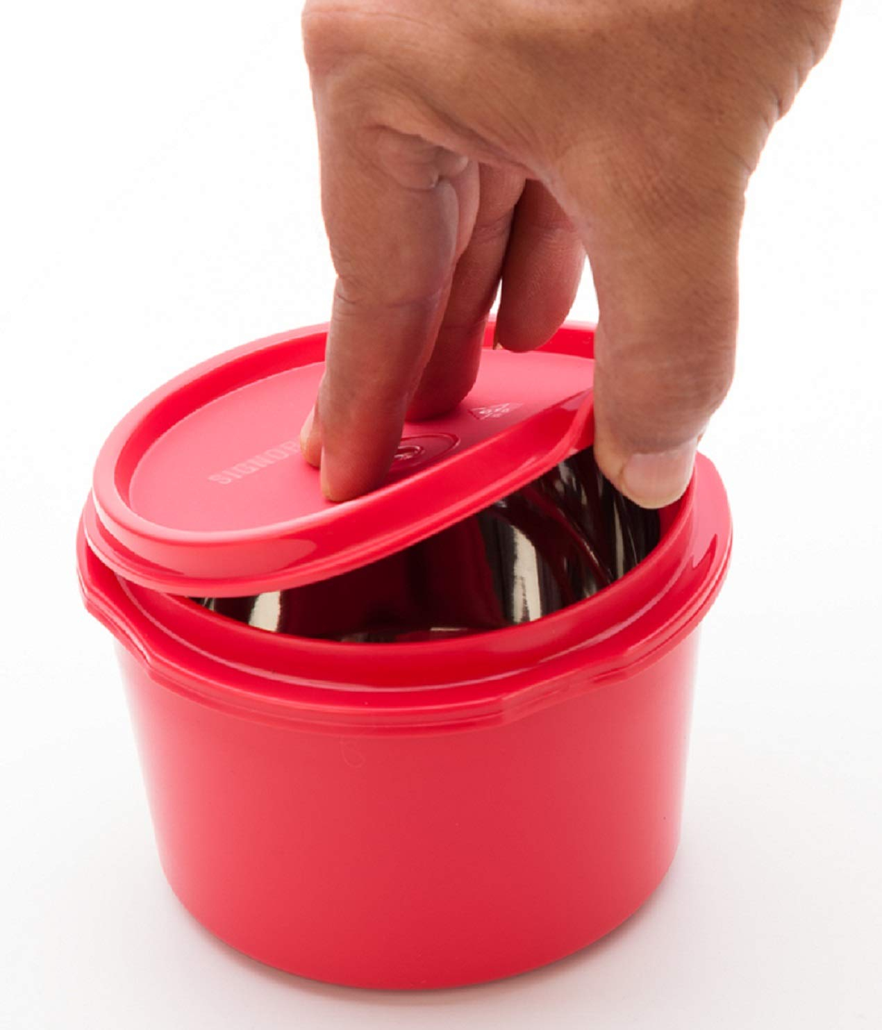 Signoraware Executive Microsafe STEEL 500ml container, Set of 1