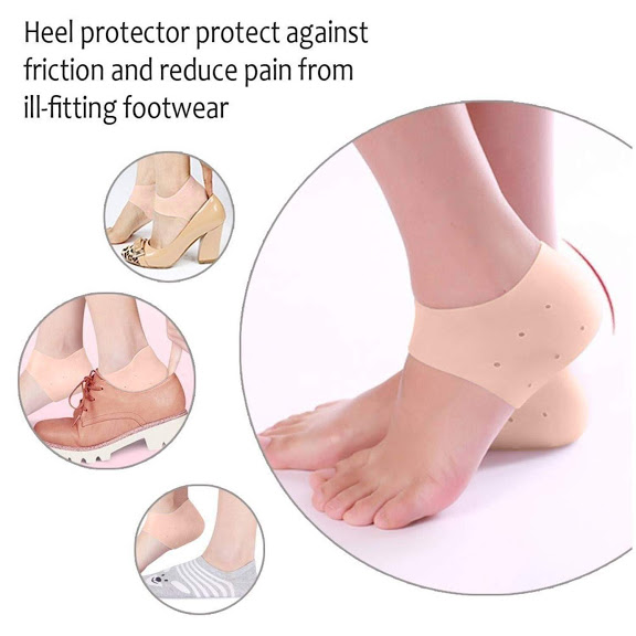Laughing Buddha - Silicone Heel Anti Crack Set Skin Care (1 pair)