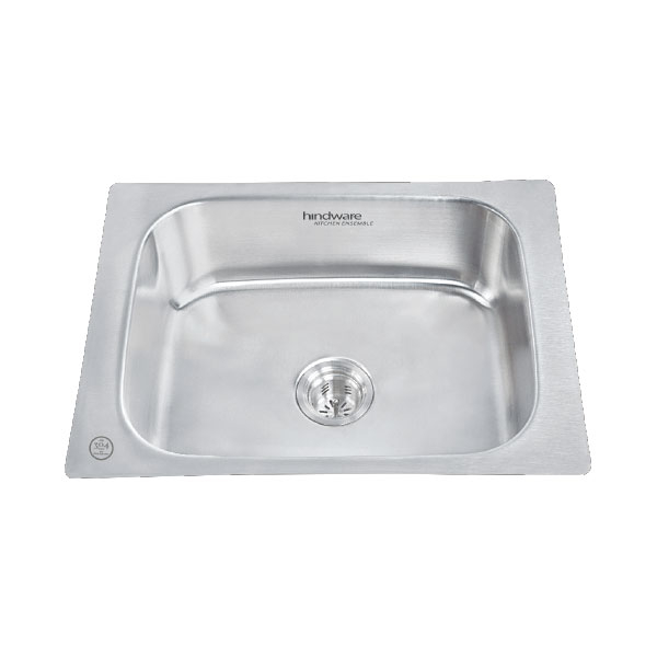 HINDWARE Flamingo Glossy Chrome Kitchen Sink (24 X 18 X 8-inch)