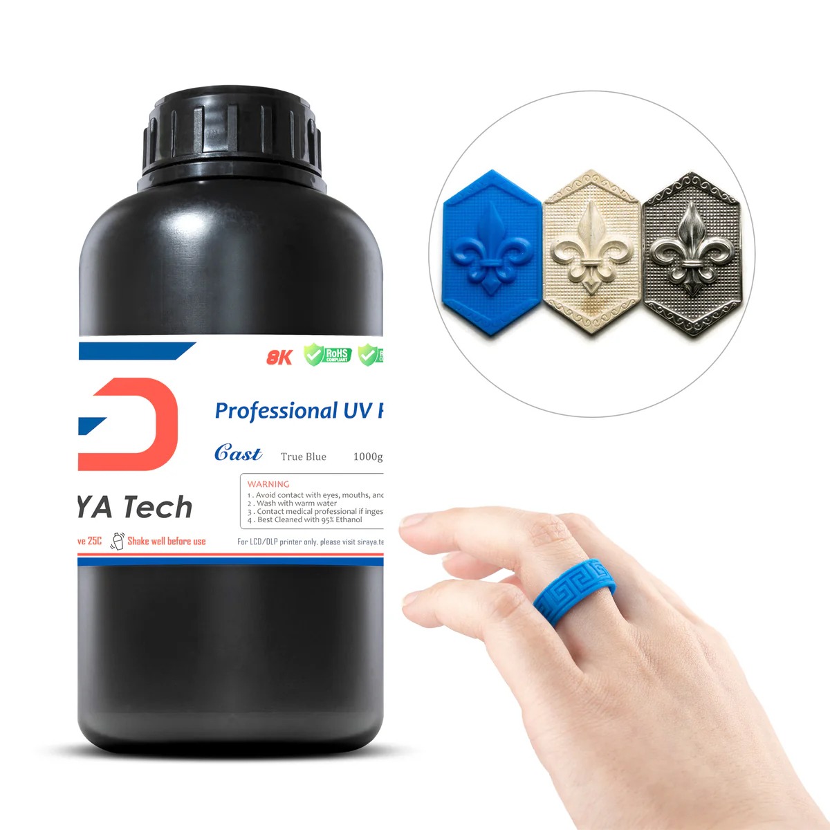 Siraya Tech True Blue – Castable Resin (1kg) 3D Printing Resin