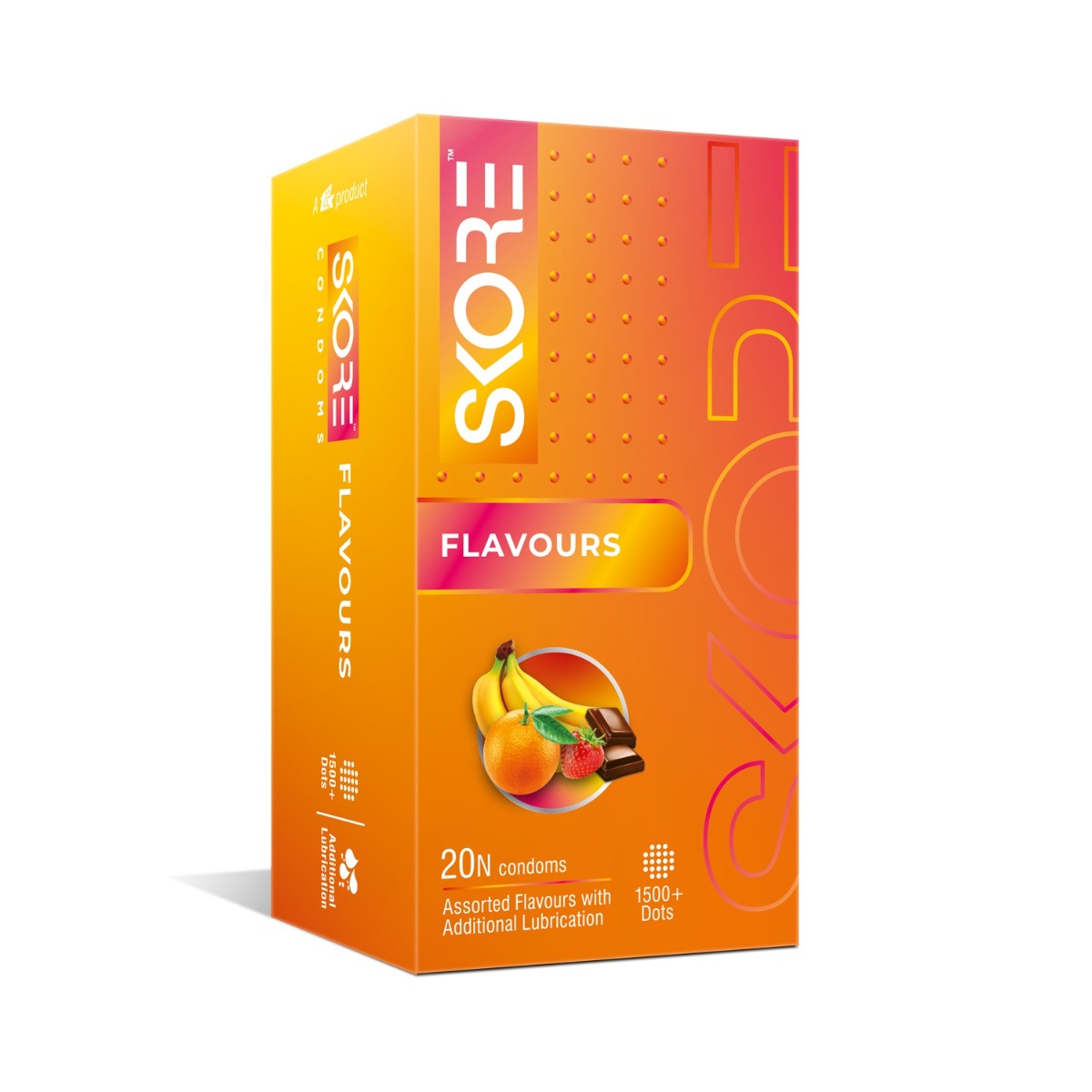 Skore Flavours with 1500+raised Dots 20s Condom