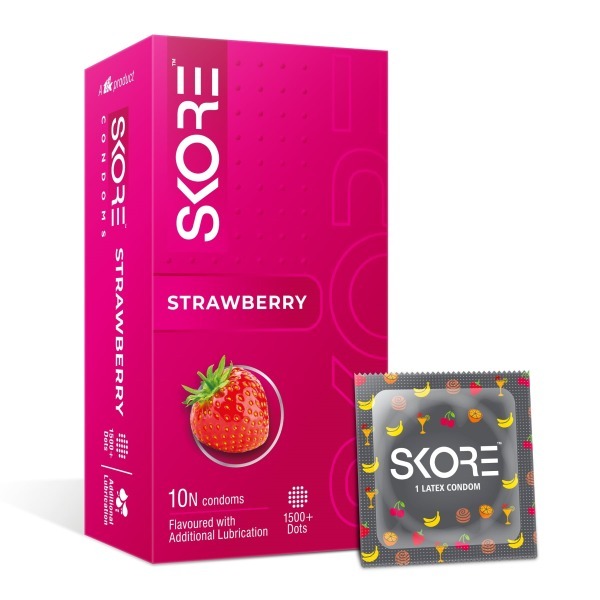 Skore Strawberry with 1500+raised Dots 10s