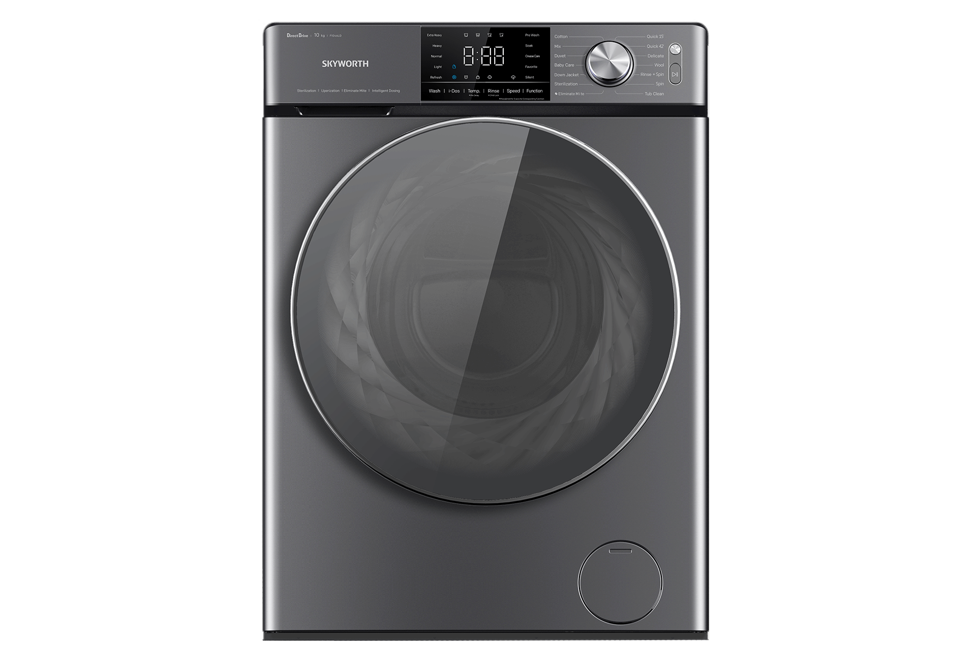 Skyworth F8014DSDN - Washing Machine 8KG Fully Automatic Front Loading with Inverter Direct Drive Motor (F8014DSDN)