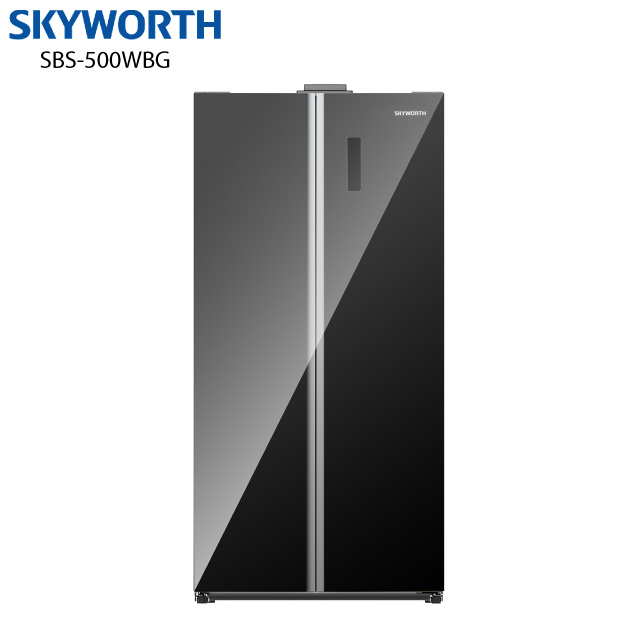 Skyworth 500W Bg - 430 Liter Black Side by Side Refrigerator 500W Bg