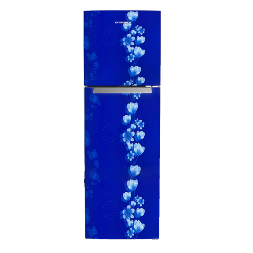 Skyworth 275L Blue Color Floral Double Door Refrigerator SRD-325W TPB