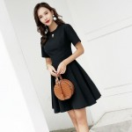 Short Mini Fit and Flare Cocktail Keyhole Party Dress 41000238