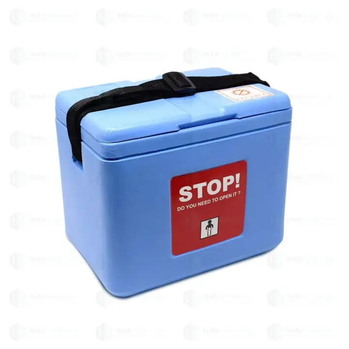 Small Vaccine Carrier With 2 Icepacks - 0.80 L ( Medical Ice Box)
