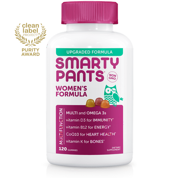SmartyPants Women's Complete Multivitamin Dietary Supplement Netcount, Blueberry, 240 Count