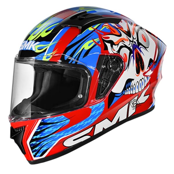SMK Stellar Skull Gl315 (L) - Full Face Motorcycle Helmet