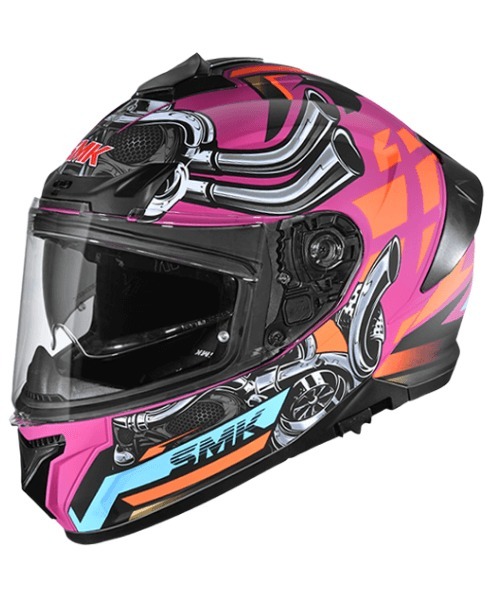 Smk Typhoon with MotorheaD MA976 (L) Full Face Helmets