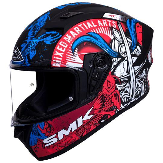SMK Stellar Samurai Matt Black & Pink Helmet – MA253