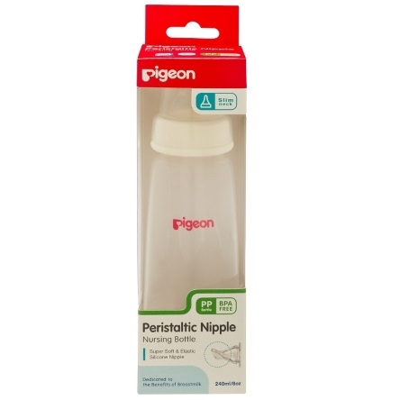 Pigeon Slim-Neck KPP 240ML Bottle with Peristaltic Nipple(M)
