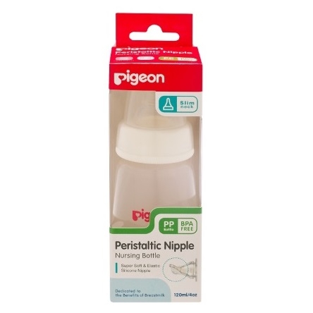Pigeon Slim-Neck KPP 120ML Bottle with Peristaltic Nipple(S)