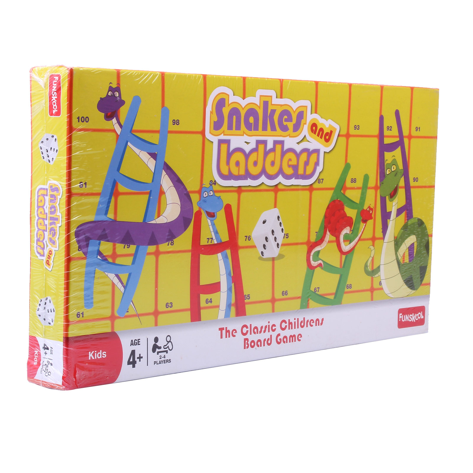 Funskool Snakes & Ladders, The classic children board game, kids & family, 2 - 4 players, 4 & above