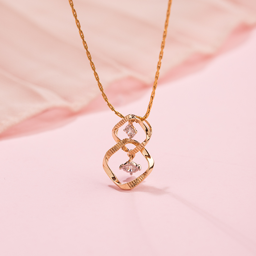 White Feathers Twine Diamond Miracle Plate Pendant for women