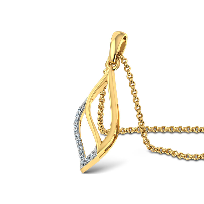 White Feathers Crystal Diamond Pendant for women