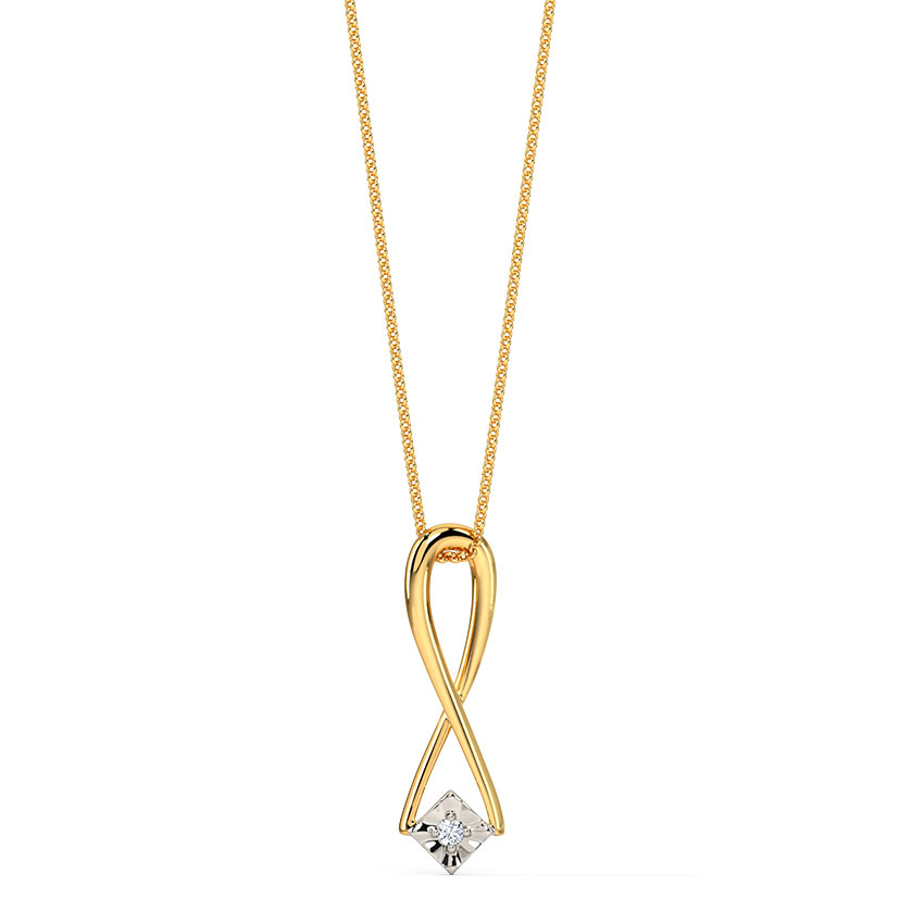 White Feathers Falling Star Diamond Pendant for women