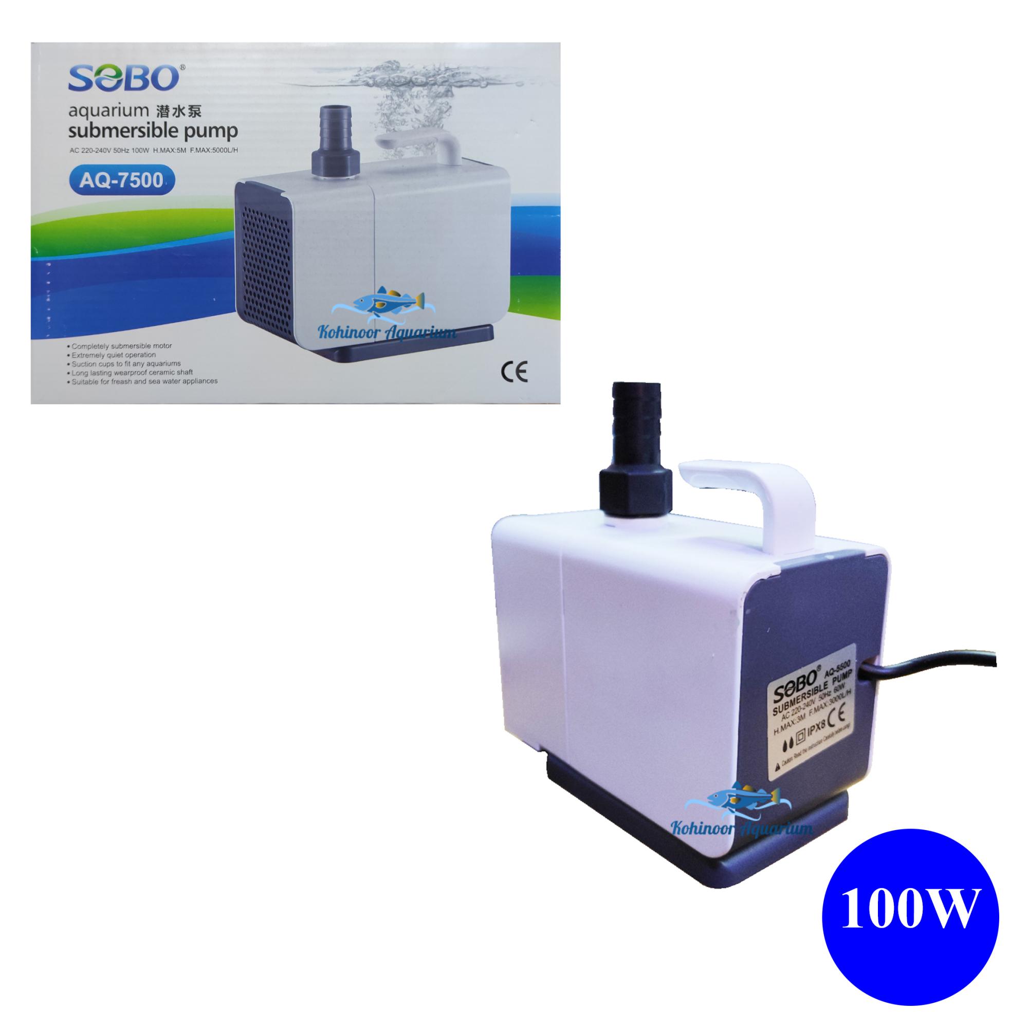  SOBO 100 Watt Aquarium Submersible Pump For Filter AQ-7500