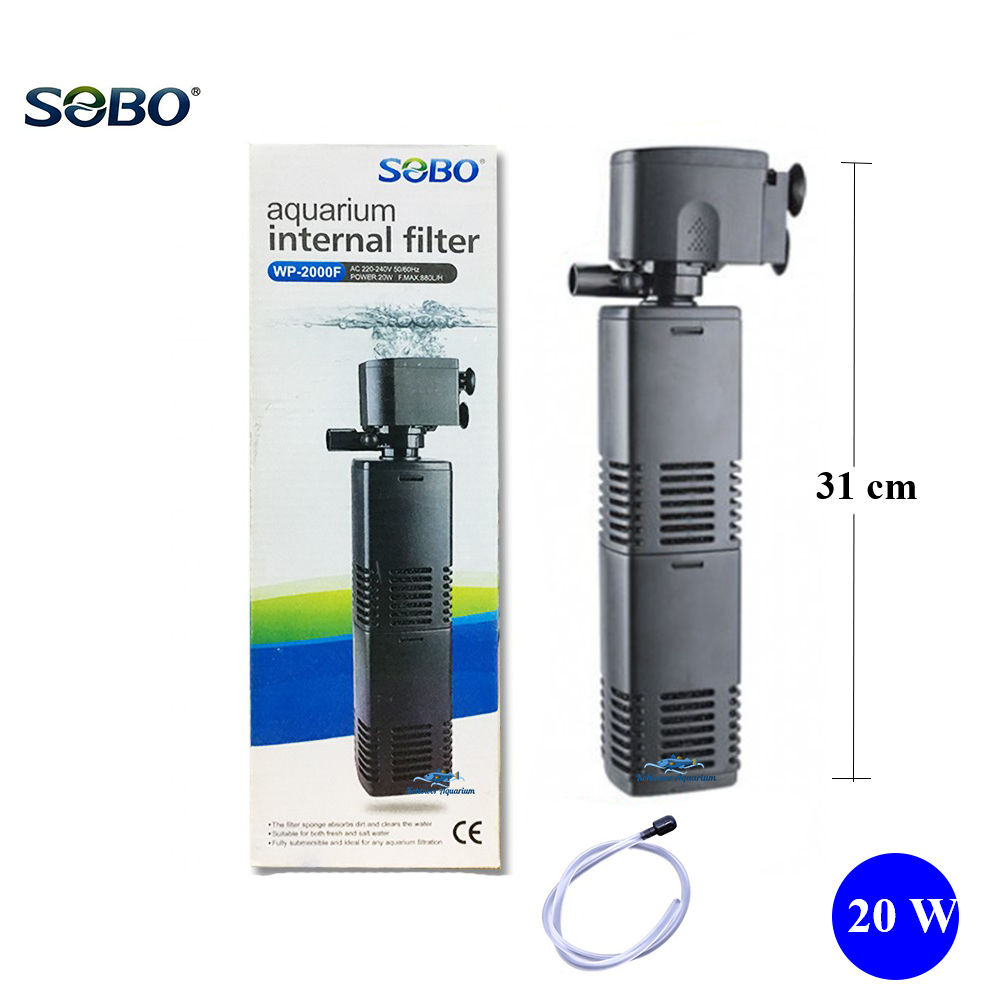 SOBO 20 Watt Aquarium Internal Power Filter Double Candle For Fish Tank WP-2000F Kohinoor Aquarium