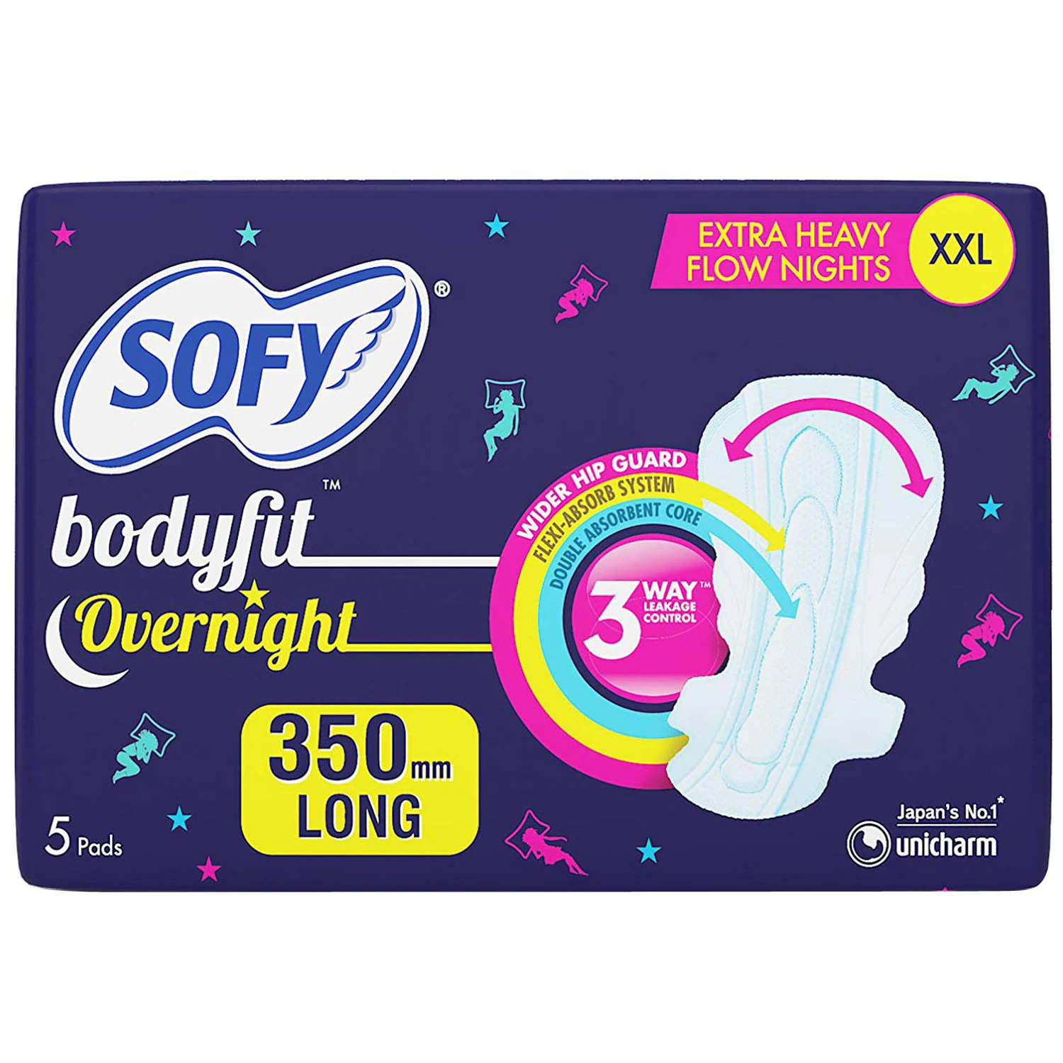 SOFY BODY FIT ANTI BACTERIA OVERNIGHT XXL 05`S