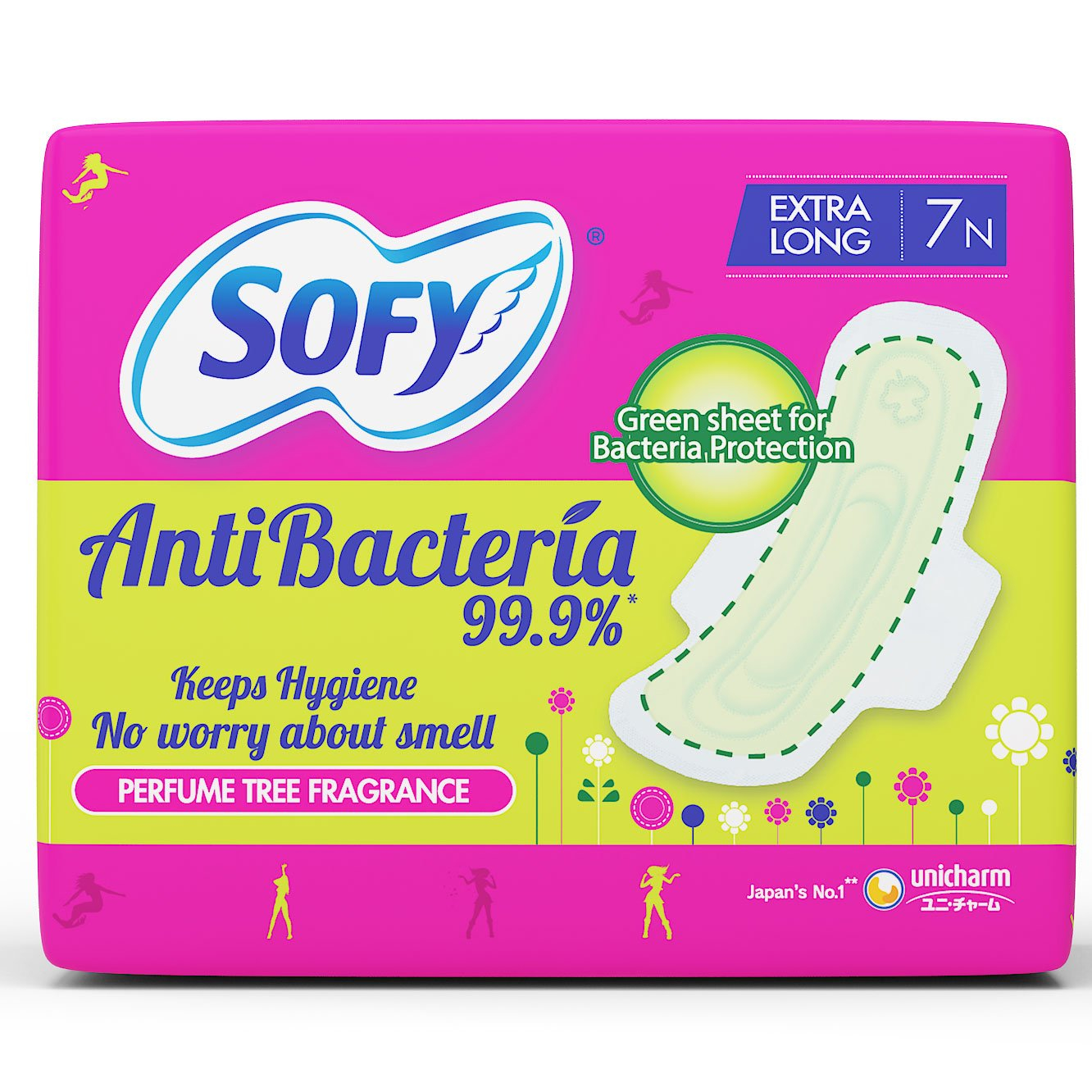SOFY Body Fit AntiBacteria XL 7 Pads