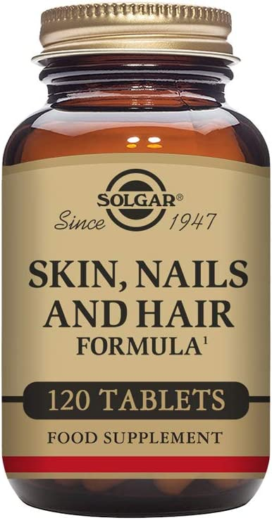 Solgar Skin, Nails & Hair, Advanced MSM Formula, 120 Tablets - Supports Collagen for Hair, Nail and Skin Health - Provides Zinc, Vitamin C & Copper - Non GMO, Vegan, Gluten & Dairy Free