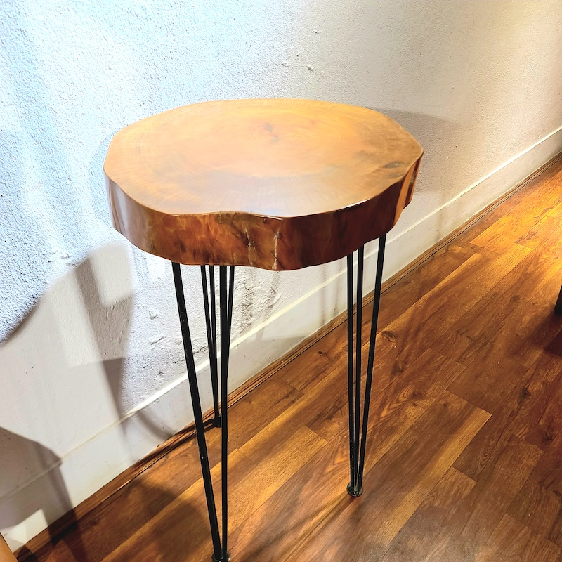 Solid Wood Live Edge Little Side Table