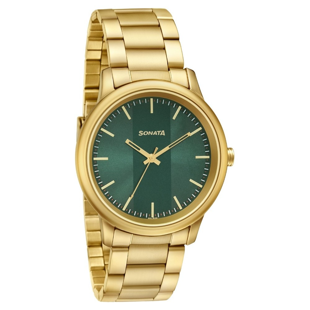 Sonata Analog Green Dial Men's Watch-7134YM04
