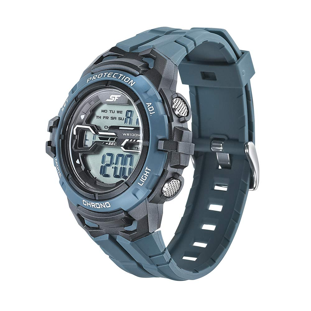 Sonata SF Camo Digital Black Round Dial Men's Sport Watch - 77053PP09