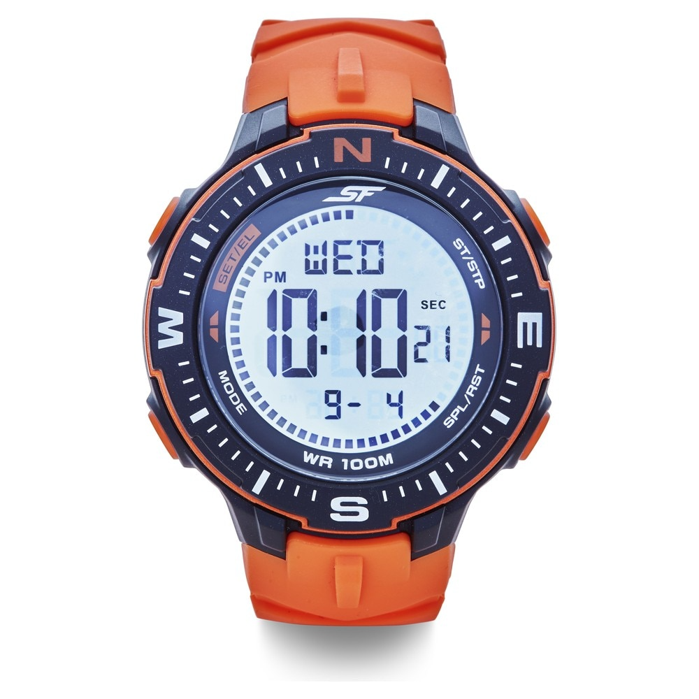 Sonata - 77095PP02 - Vertex From SF -Orange Digital Watch