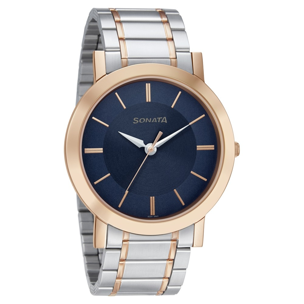 Sonata Blue Dial Analog Watch 77108KM02