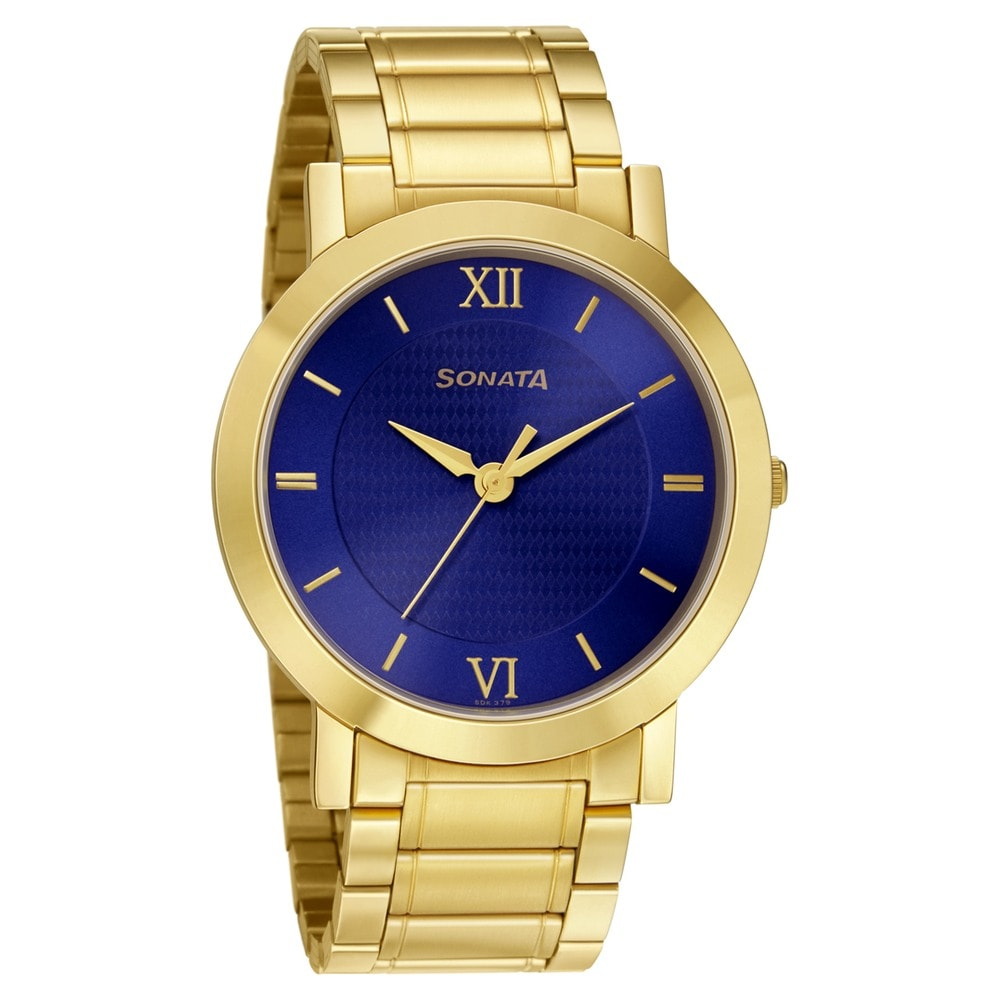 Sonata Utsav 2020 Analog Blue Dial Men's Watch-77108YM01