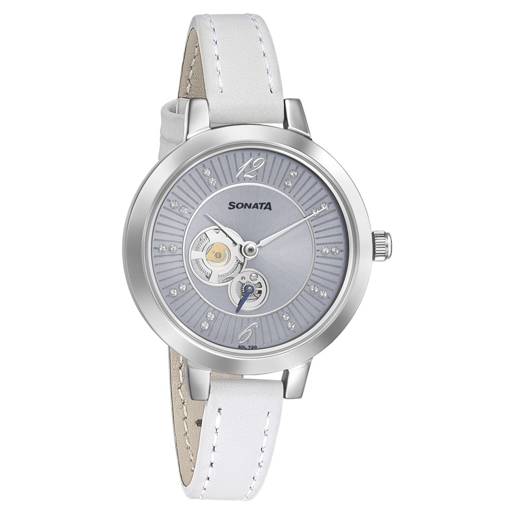 Sonata 8141SL04- Unveil Watch with Blue Dial & Multifunction Function for Women