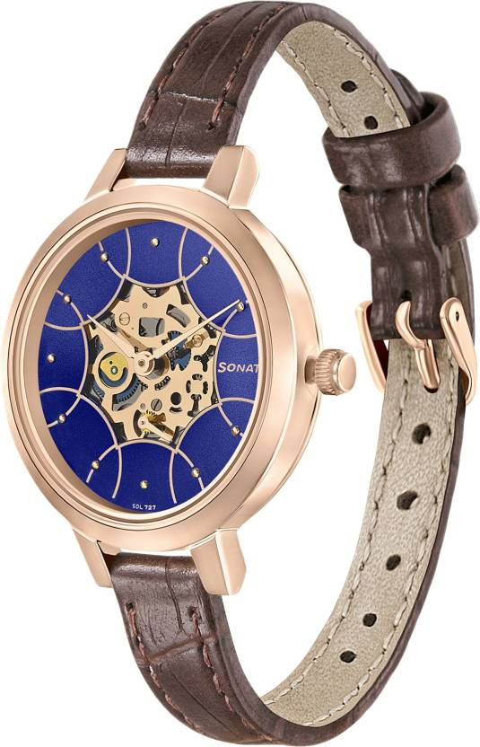 Sonata 8141WL08 - Unveil with Blue Dial Multifunction Watch for Women
