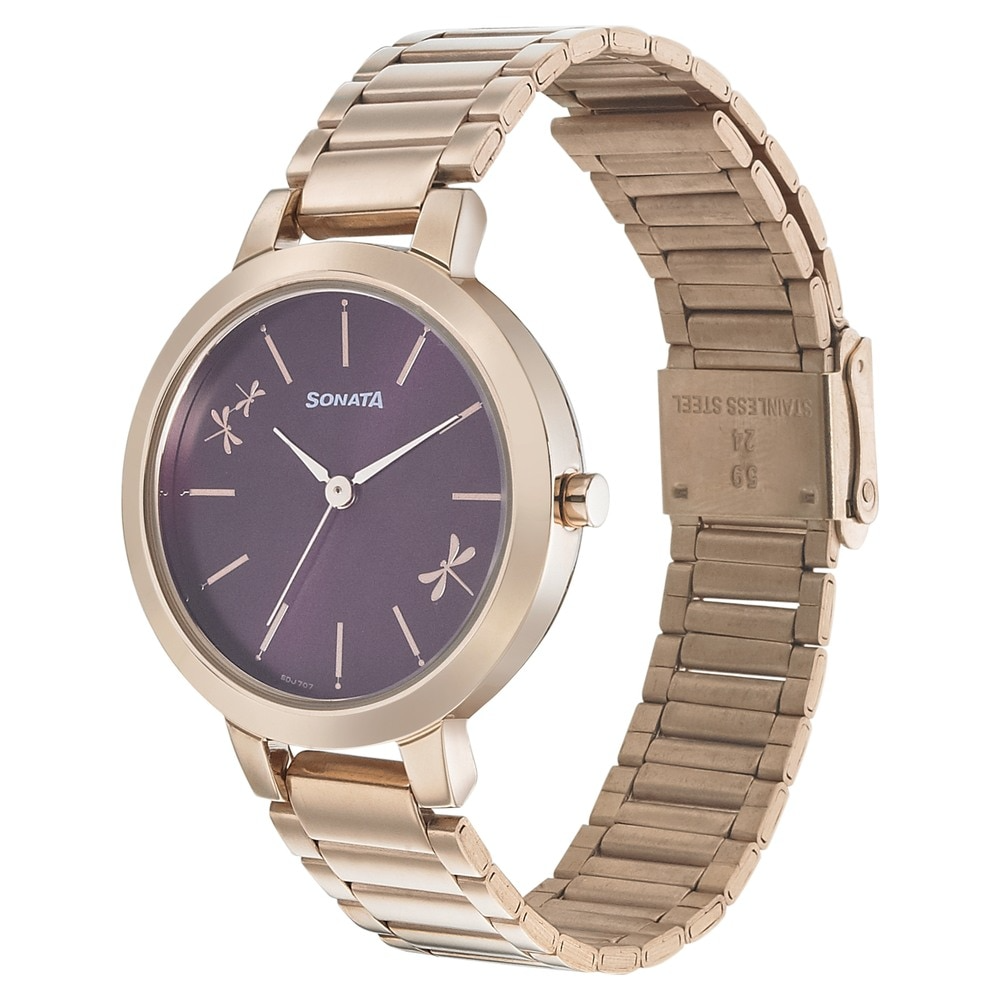 Sonata 8141WM02 - Play with Sonata - Purple Dial Analog Watch for Women