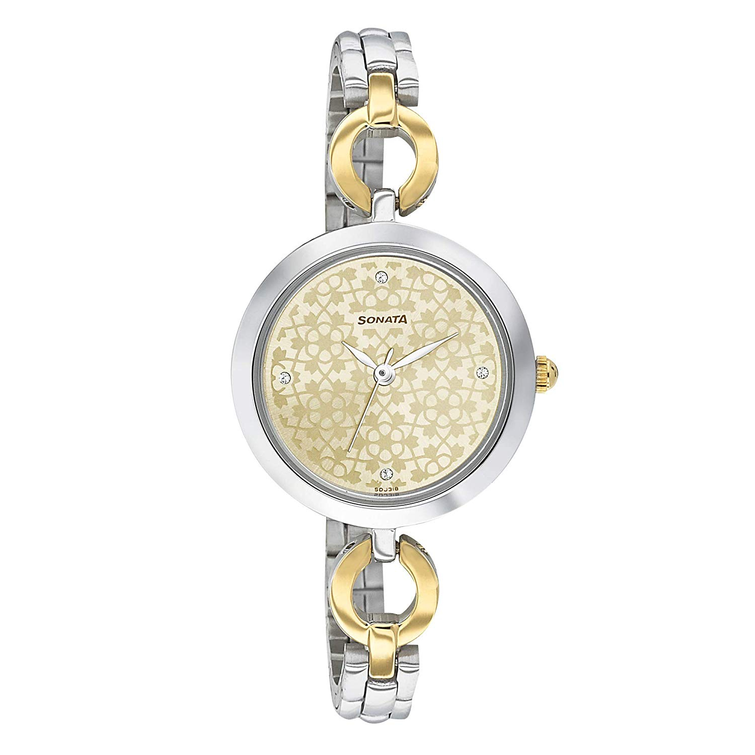 Sonata Wedding Analog Champagne Dial Women's Watch - 8147BM03