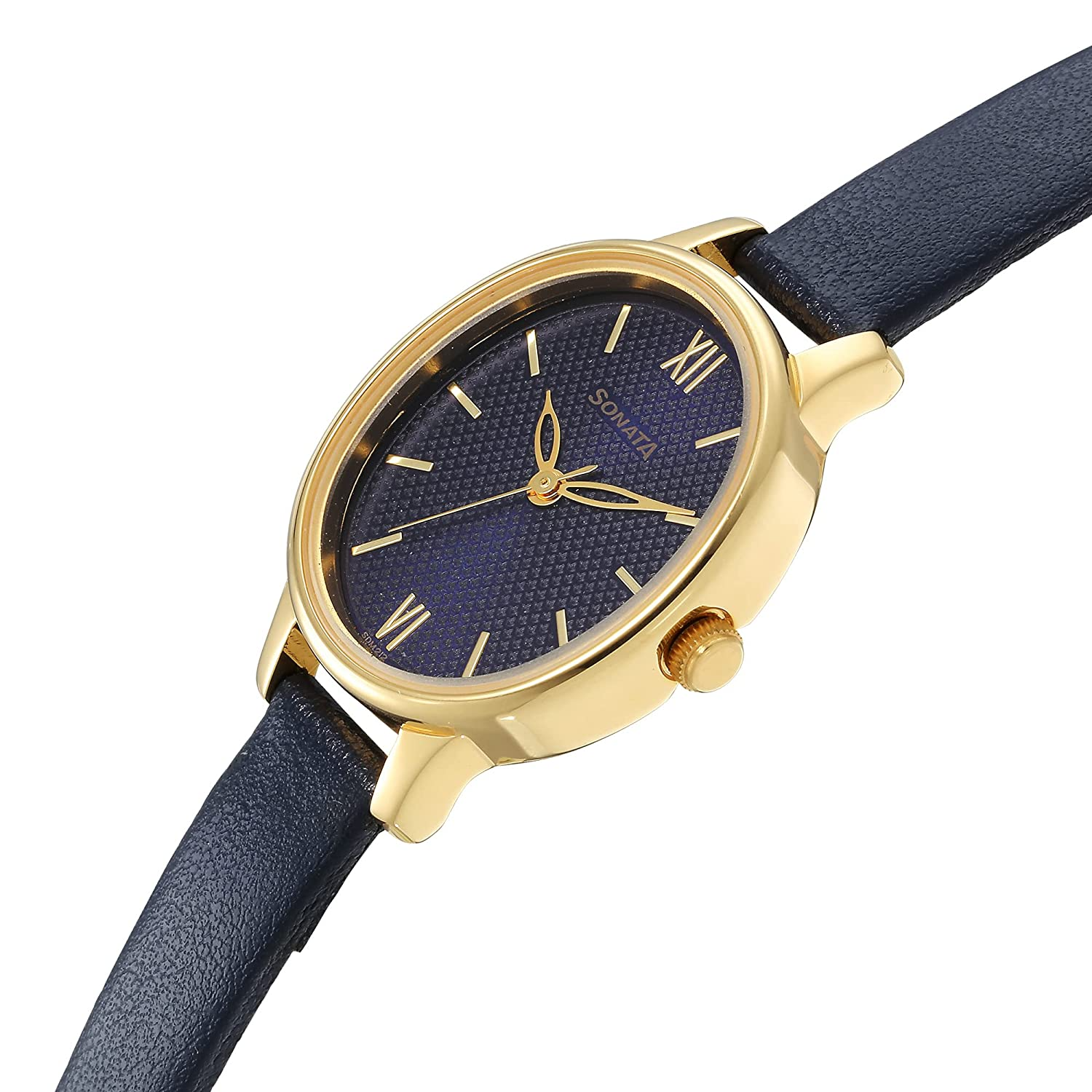 Sonata 8179YL02 - Classic Gold Analog Watch - For Women