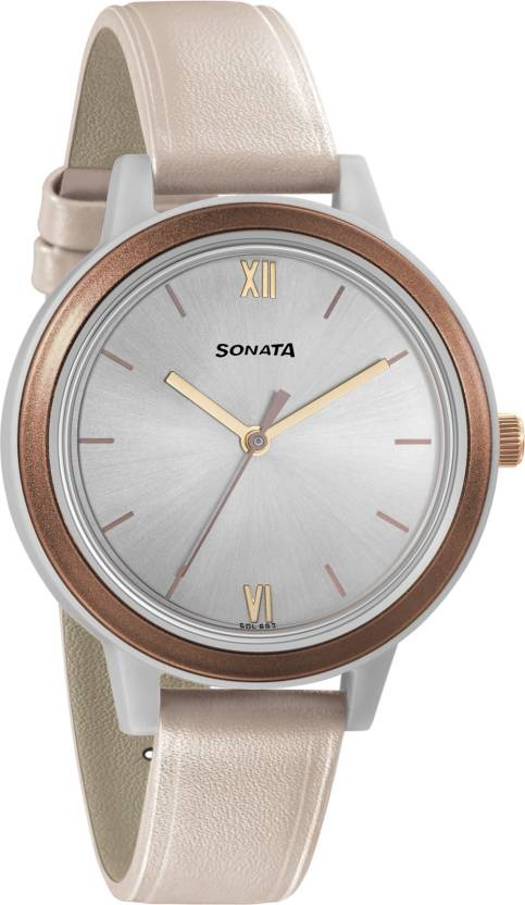Sonata 87036pl13 - Analog Watch - For Women