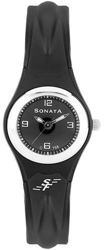 Sonata 8945PP01 - Black Strap Analog Unisex Watch