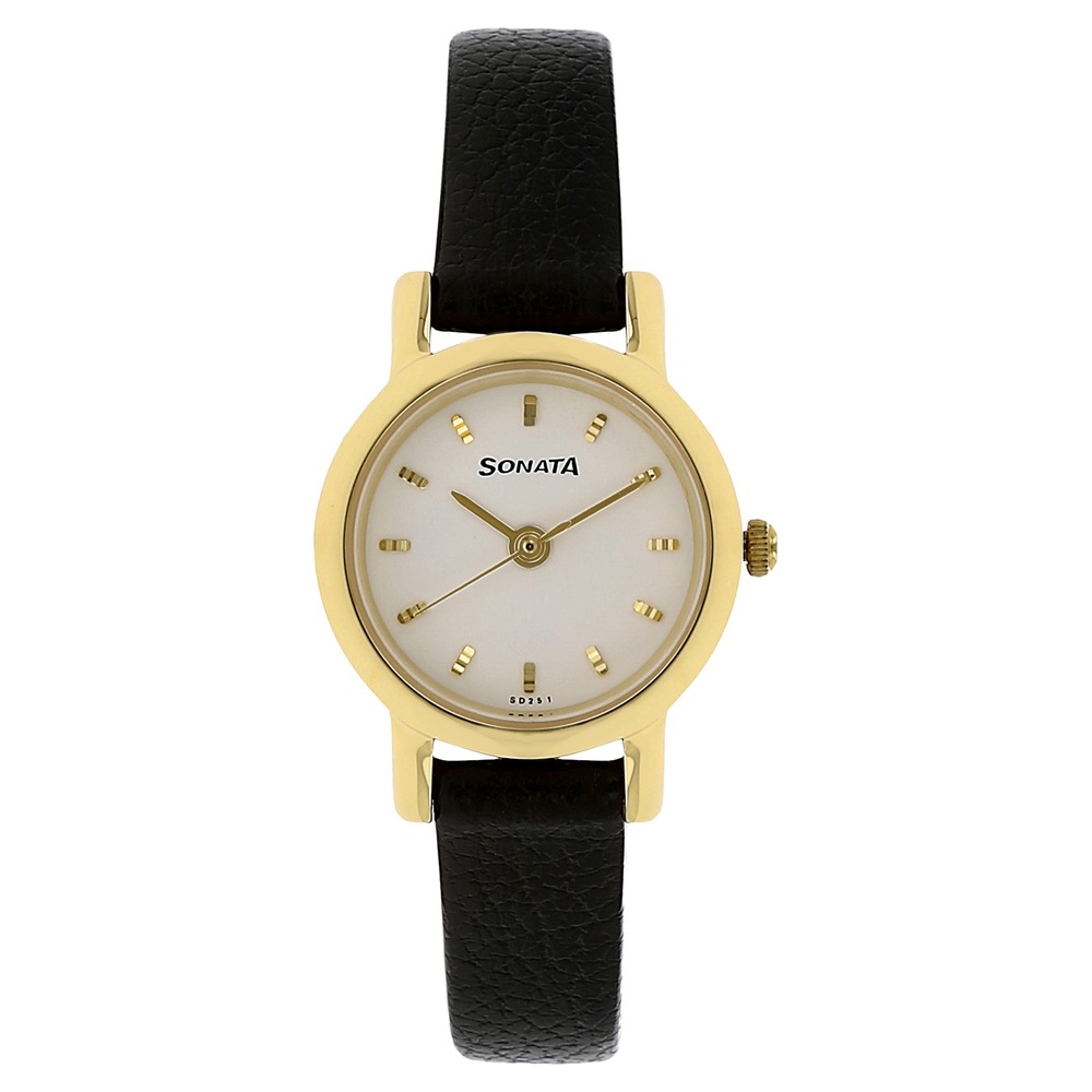 Sonata Analog White Dial Women's Watch 8976YL02