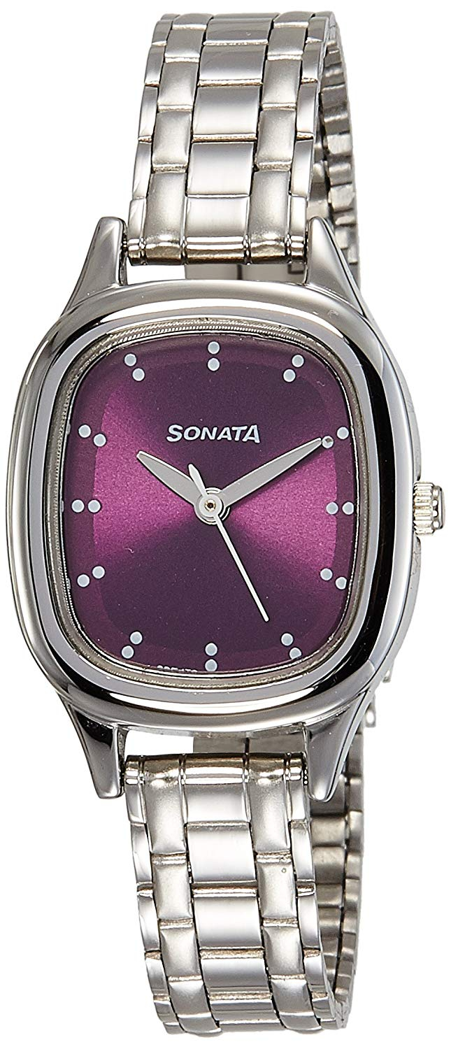 Sonata Analog Purple Dial Women's Watch 8060SM03 