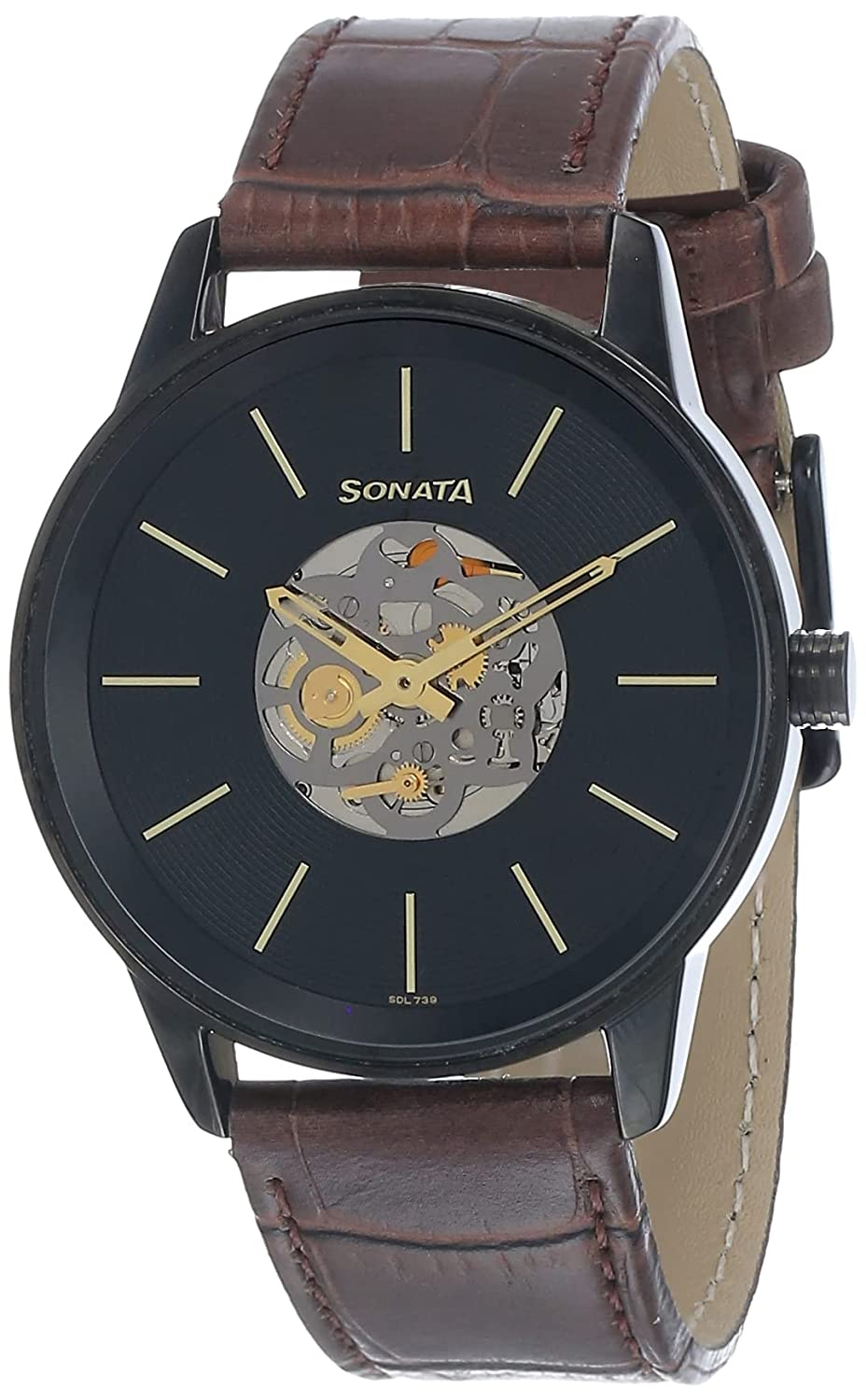 Sonata Analog Black Dial Men's Watch-7133nl02