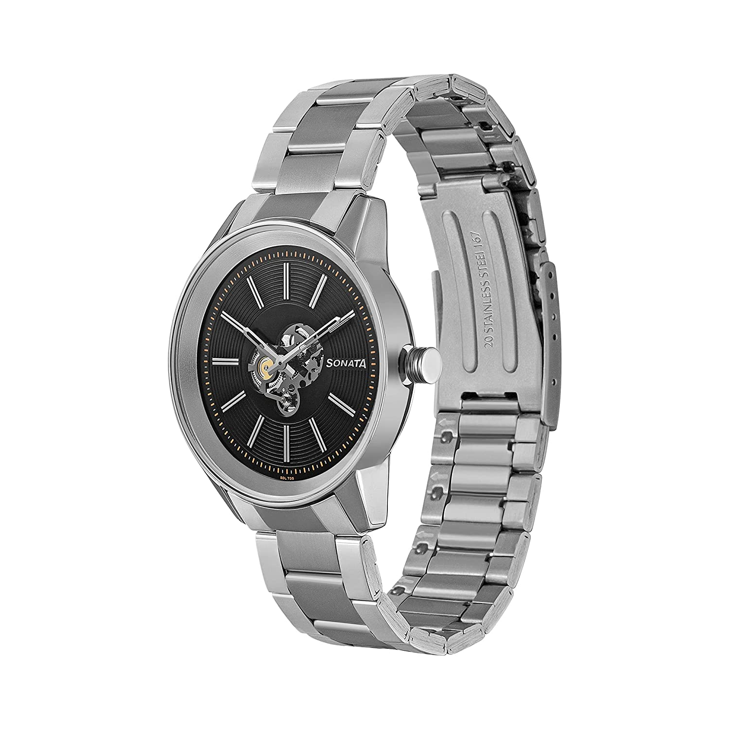 Sonata Analog Black Dial Men's Watch-7133sm01