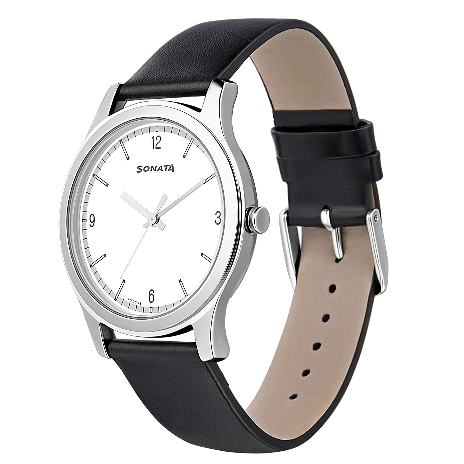 Sonata Analog White Dial Men's Watch-7135sl04