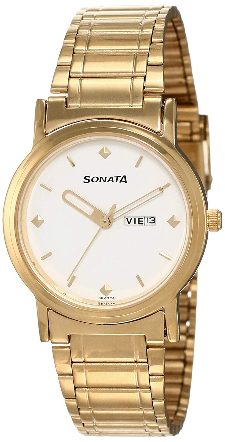 Sonata Classic Analog White Dial Men's Watch - NK1141YM11