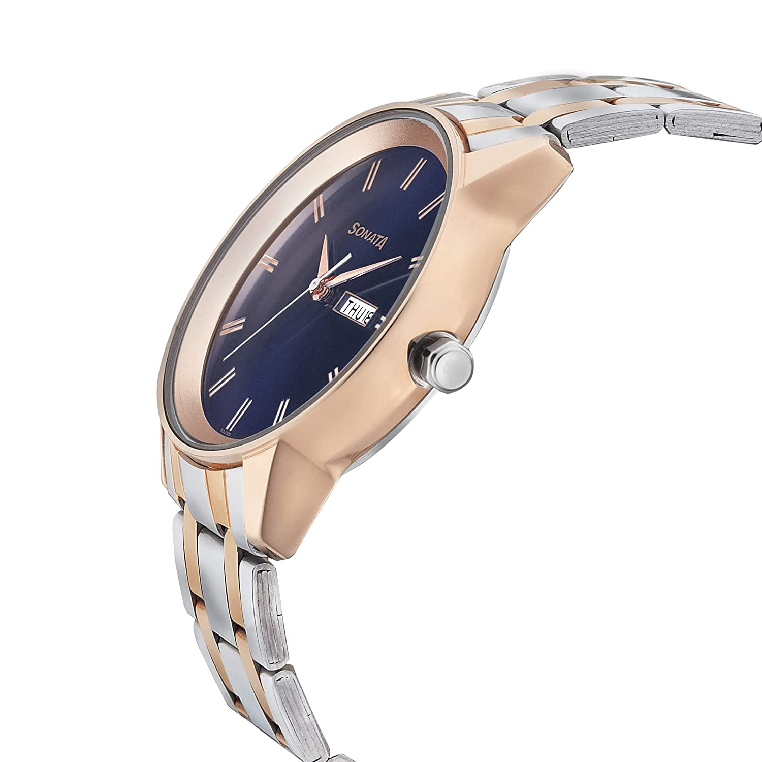 Sonata Wedding Analog Blue Dial Men's Watch-7133km02