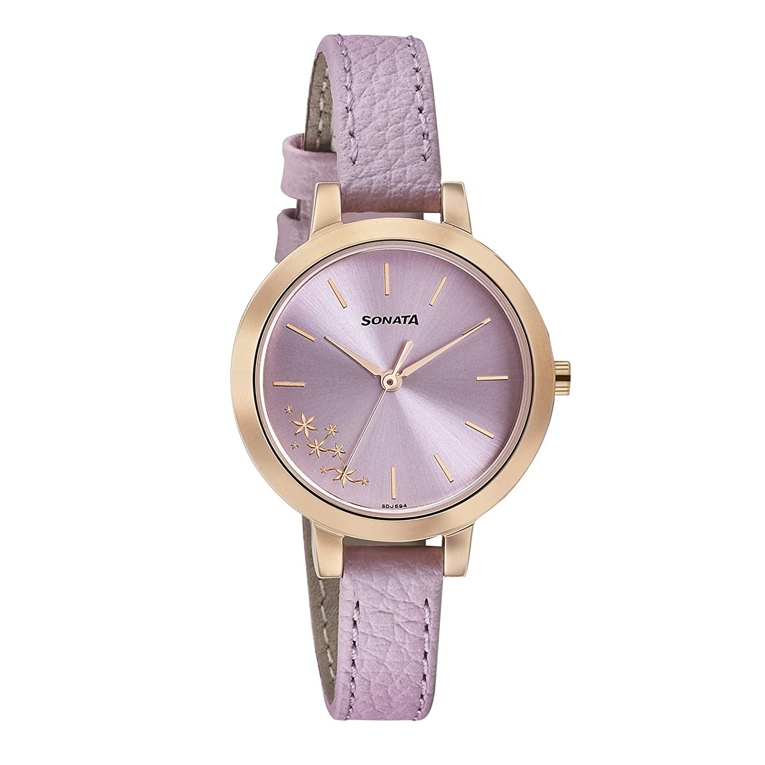 Sonata Blush It Up Analog Rose Gold Dial Women's Watch - 8141WL04