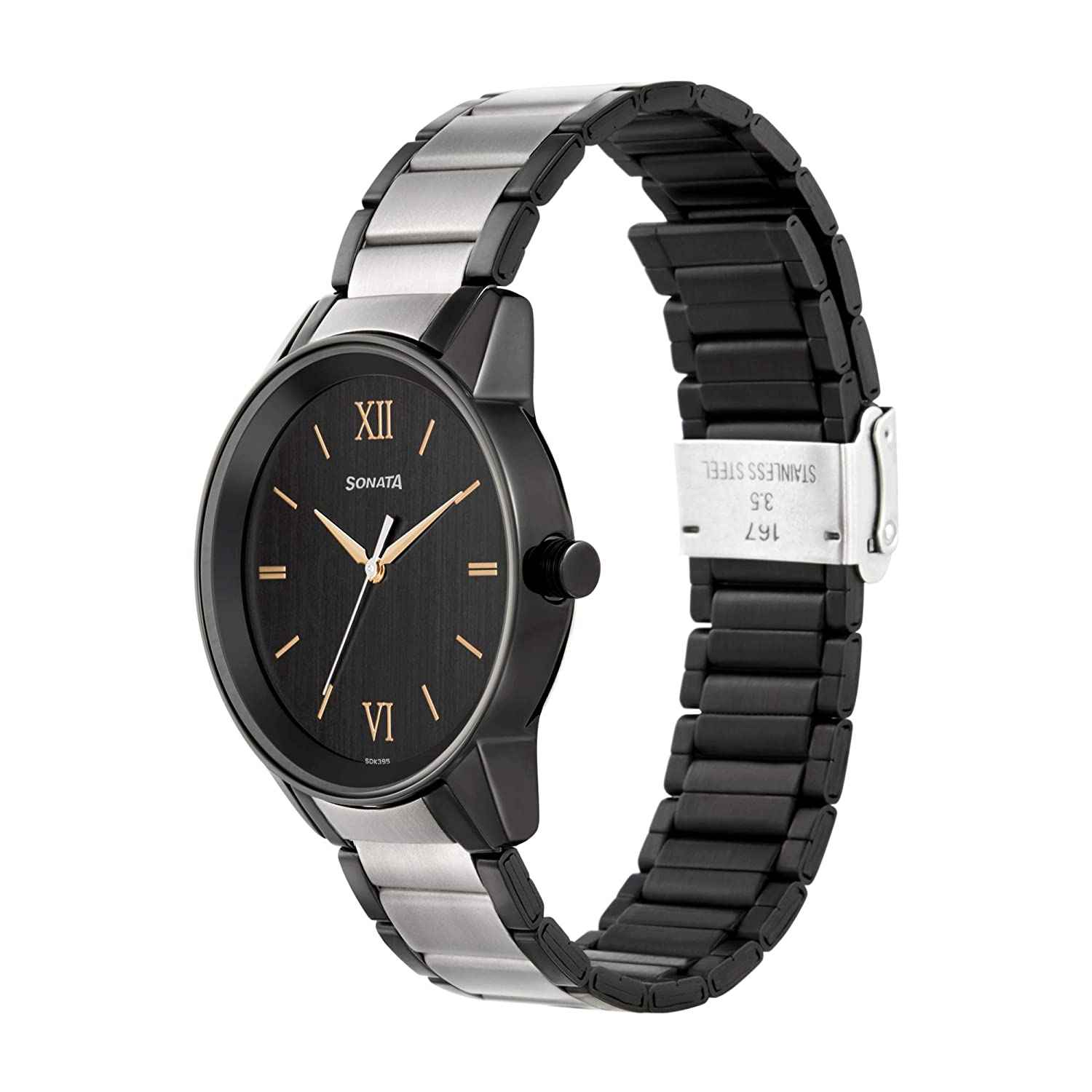 Sonata Beyond Gold Analog Black Dial Men's Watch-7133km03