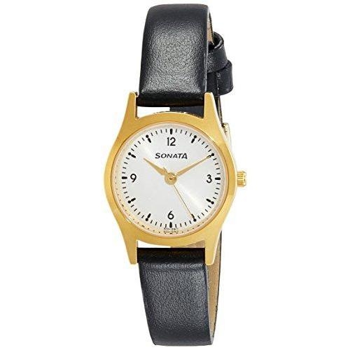 Sonata Essentials White Analog Women's Watch 87025YL04