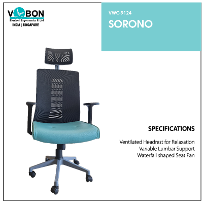V-Bon Sorono Ergonomic Meshback Revolving Chair VWC-9124